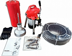 Комплектация электрической прочистной машины Rotorica Mini Power Set