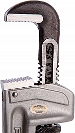 Раскрытие алюминиевого прямого трубного ключа 10" Ridgid Aluminum Heavy Duty 810