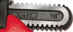 Резьба верхней щеки прямого трубного ключа Ridgid Heavy Duty 14"